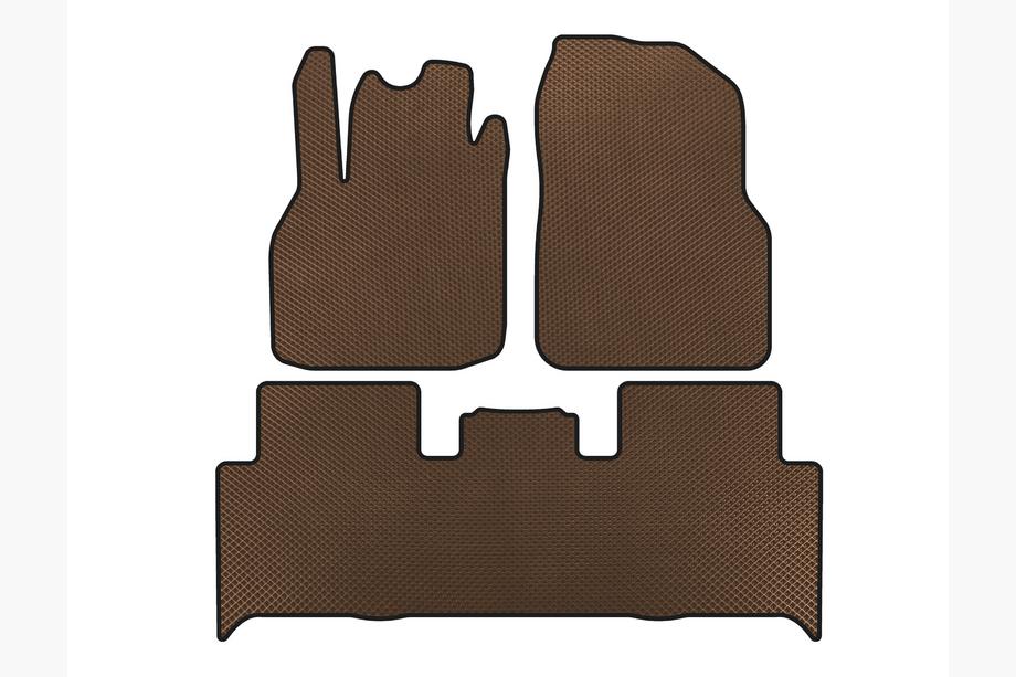 Renault Scenic/Grand 2003-2009 Tapis de sol EVA (2 Rangées, Marron) Image