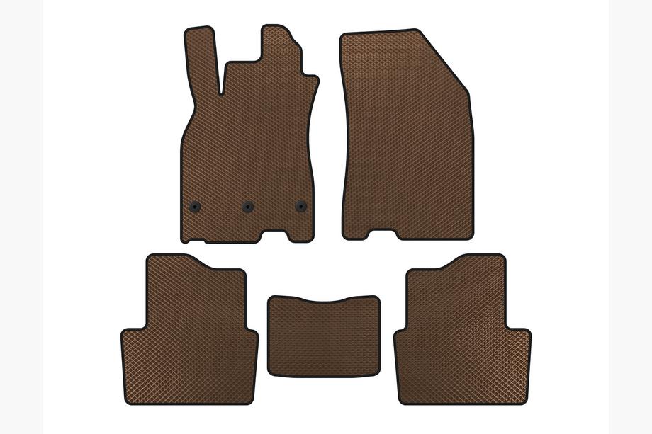 Renault Megane III 2009-2016 Tapis de sol EVA (SD, Marron) Image