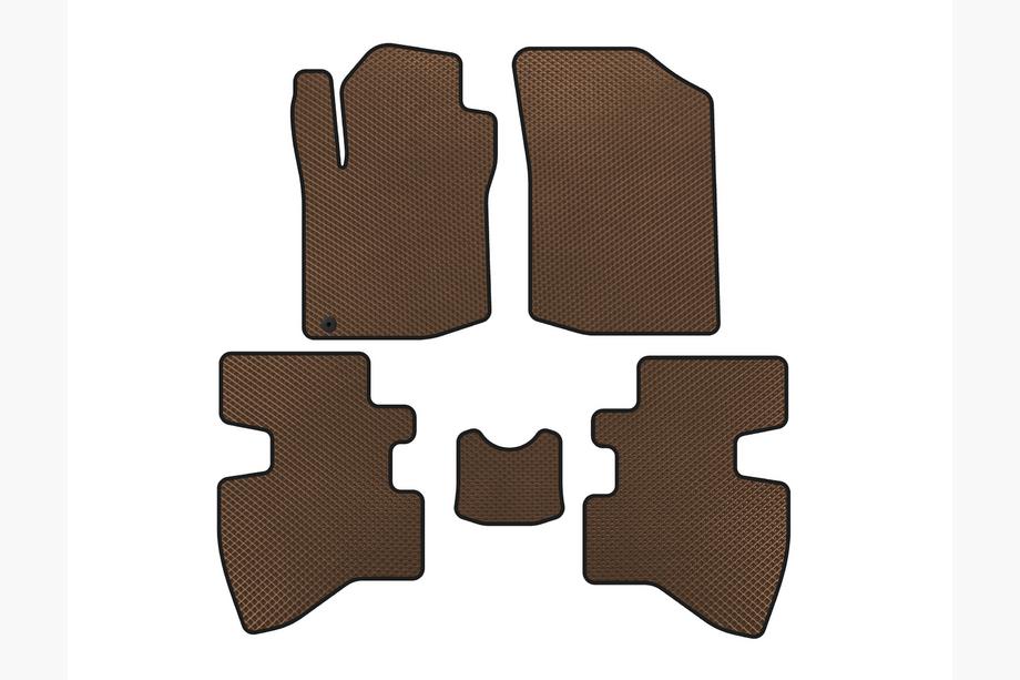 Toyota Aygo 2007-2014 Tapis de sol EVA (2007-2009, HB, 3 Portes, Marron) Image