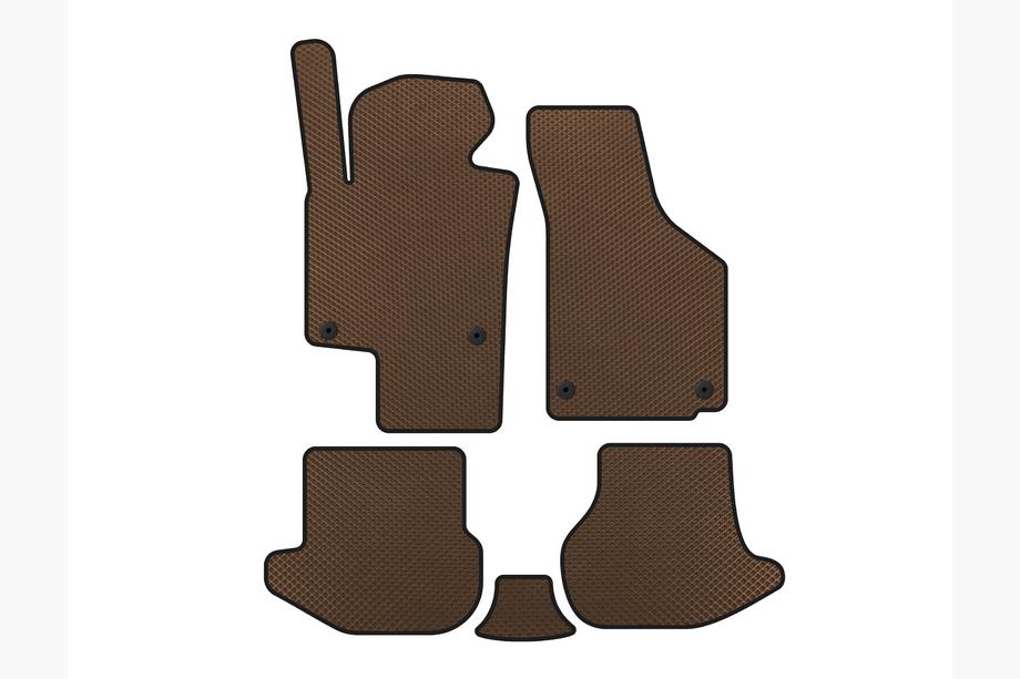 Volkswagen EOS 2006-2011 Tapis de sol EVA (Marron) Image