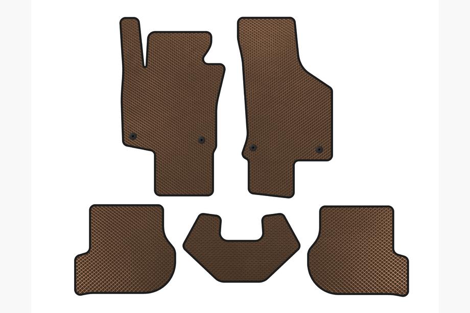 Volkswagen Scirocco 2008-2017 Tapis de sol EVA (HB, 3 Portes, Marron) Image
