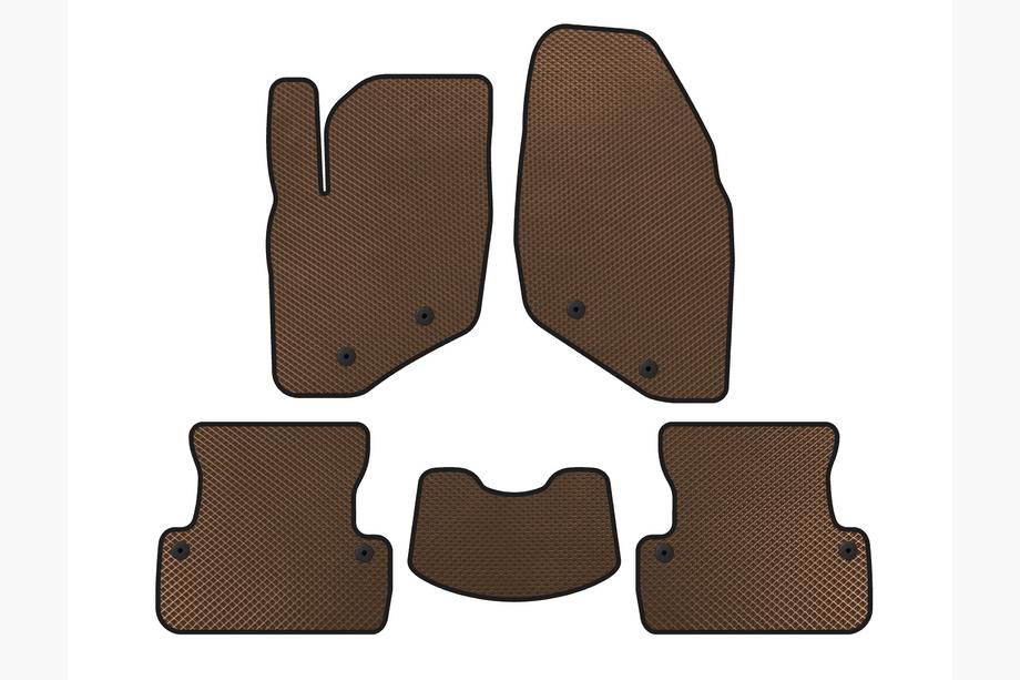 Volvo S60 2000-2009 Tapis de sol EVA (SD, Marron) Image