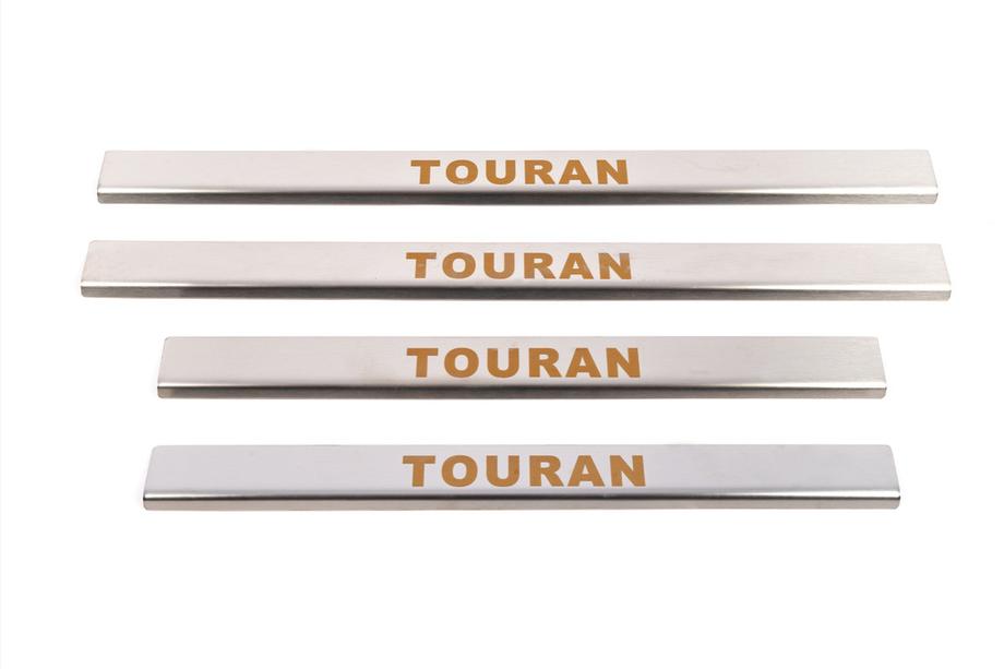 Volkswagen Touran 2003-2010 Seuils de porte Carmos (4 pcs, inox) Photo 2