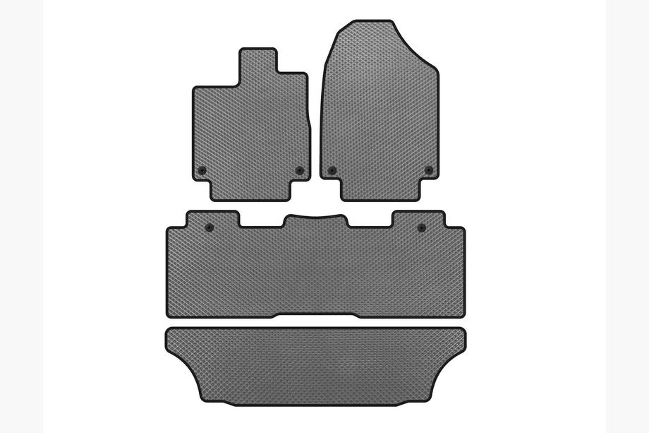 Honda Odyssey 2017– Tapis de sol EVA (3 Rangées, Gris) Image