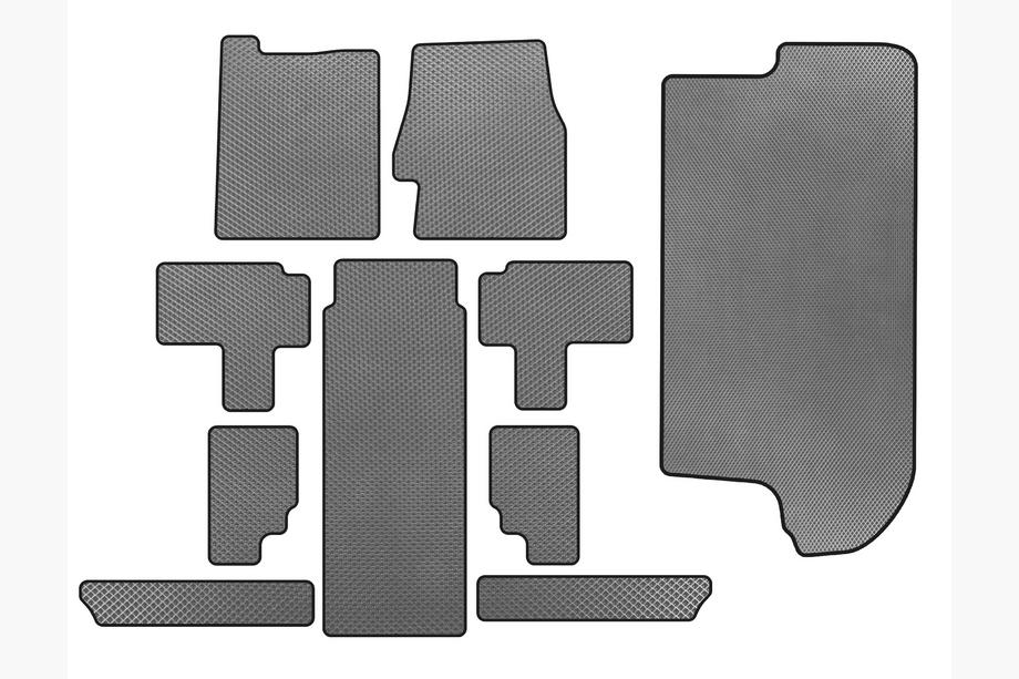 Kia Carnival 2002-2013 Tapis de sol EVA (Set complet, Gris) Image