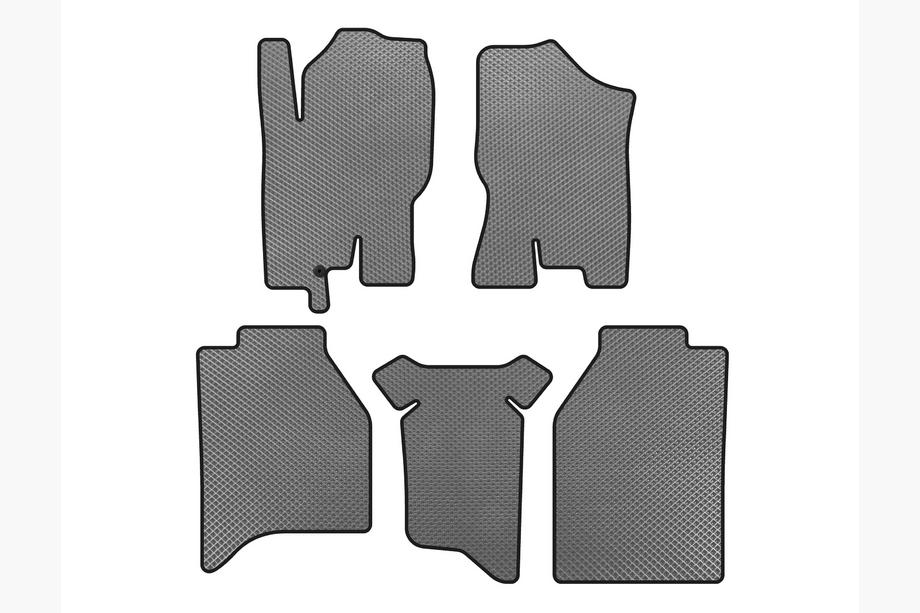 Nissan Navara 2006-2015 Tapis de sol EVA (sans compartiments de rangement, gris) Image