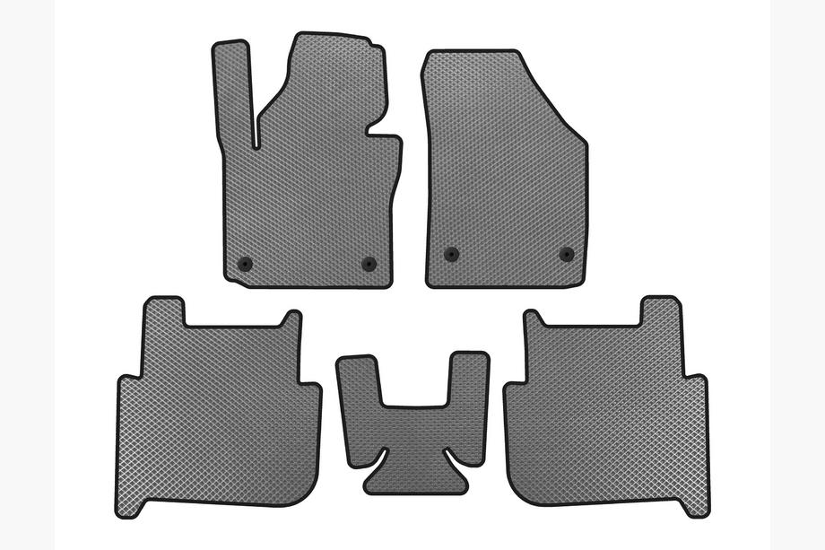 Volkswagen Touran 2003-2010 Tapis de sol EVA (2 Rangées, 2006-2010, 7 Places, Gris) Image