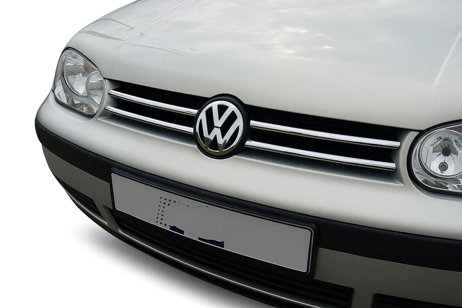 Volkswagen Golf 4 1997-2006 Couvre-Calandre Chromés (4 pcs, Acier Inoxydable) Photo 1