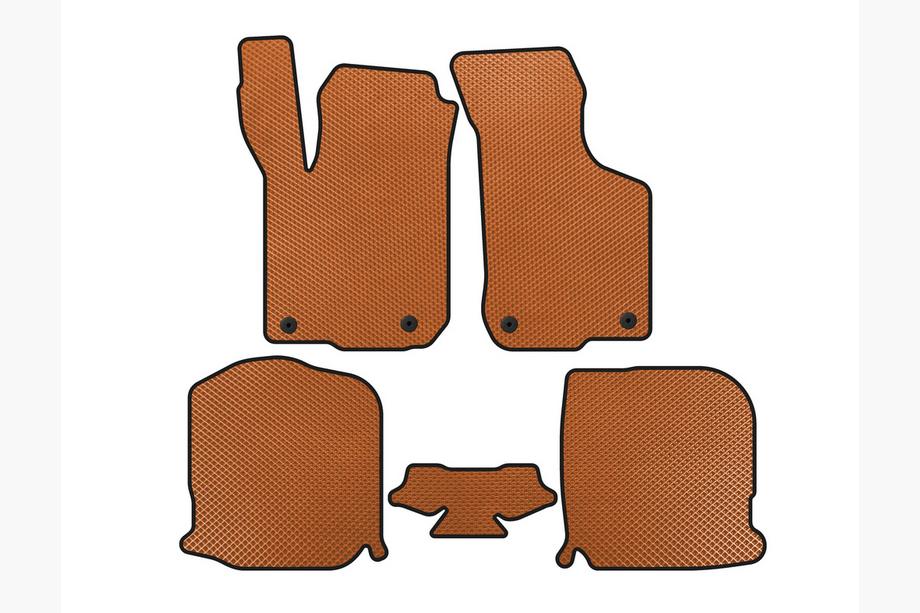 Audi A3 1996-2003 Tapis de sol EVA (HB, 3 Portes, Orange) Image