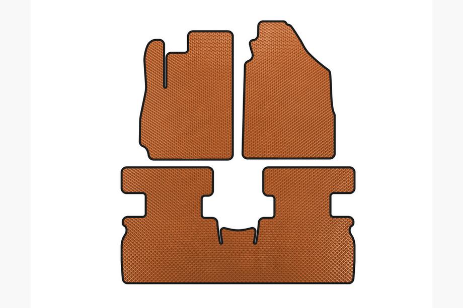 Jetour X70 2018- Tapis de sol EVA (2 Rangées, Orange) Image