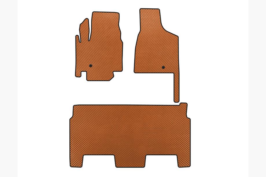 Dodge Grand Caravan V 2008-2020 Tapis EVA (2008-2020, 2 Rangées, 8 Places/Équipement SXT, Orange) Photo 1
