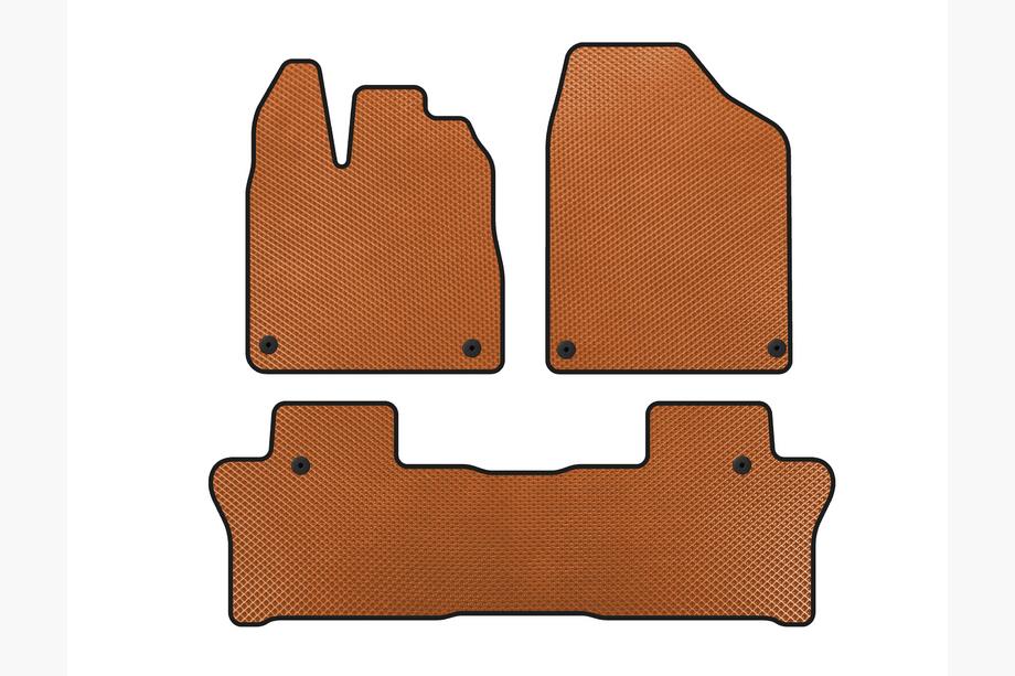 Honda Pilot 2015-2022 Tapis de sol EVA (2 Rangées, Orange) Image