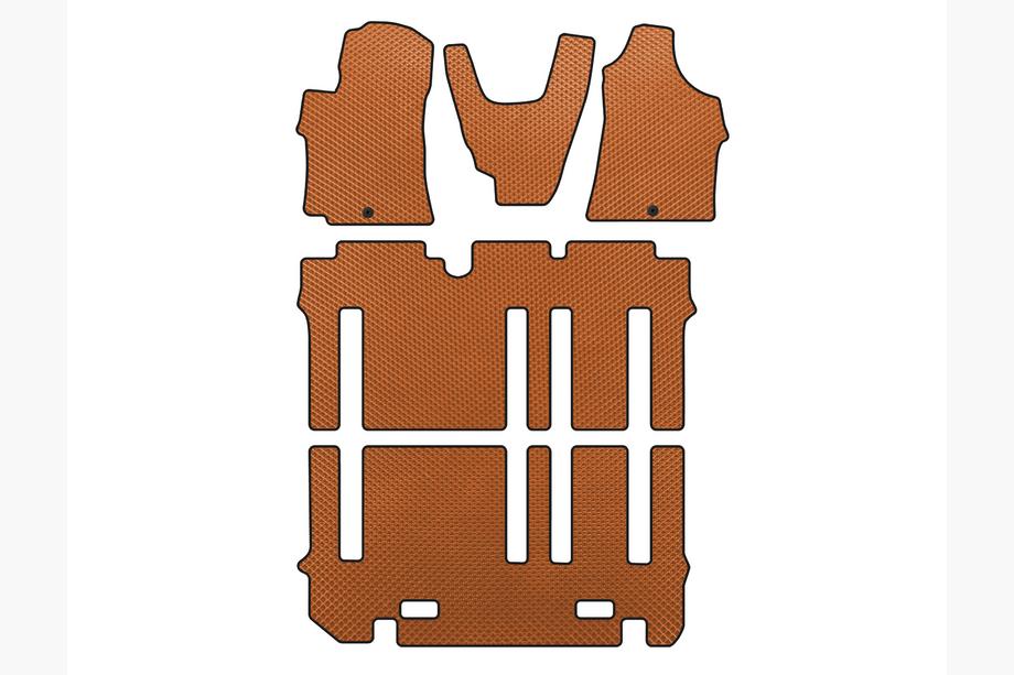 Hyundai H300, H1, Starex 2008-2020 Tapis de sol EVA (habitacle complet, Orange) Image