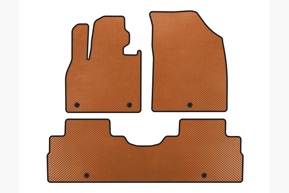 Hyundai Palisade 2018-2025 Tapis de sol EVA (2 Rangées, 8 Places, Orange) Image