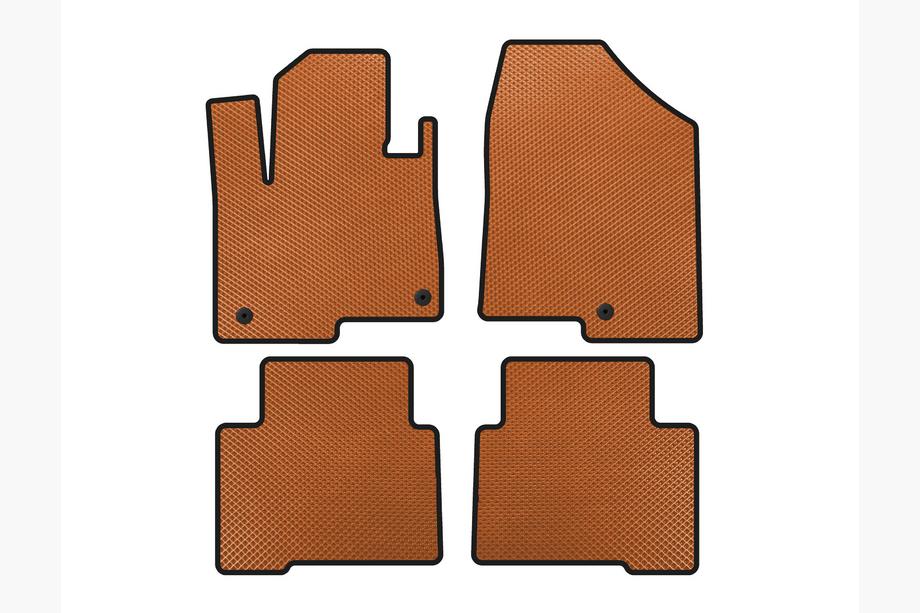 Hyundai Santa Fe 4 2018-2023 Tapis de sol EVA (2 Rangées, pour Grand, Orange) Image