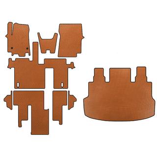 Tapis de sol EVA (habitacle complet, 1+1, 5/9 places, Orange)