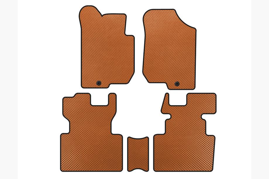 Kia Carens 1999-2012 Tapis de sol EVA (2006-2012, 2 Rangées, 7 Places, Orange) Photo 1
