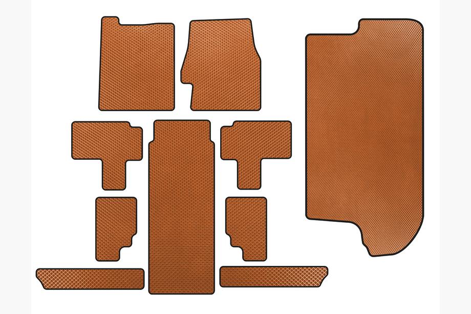 Kia Carnival 2002-2013 Tapis de sol EVA (habitacle complet, Orange) Image