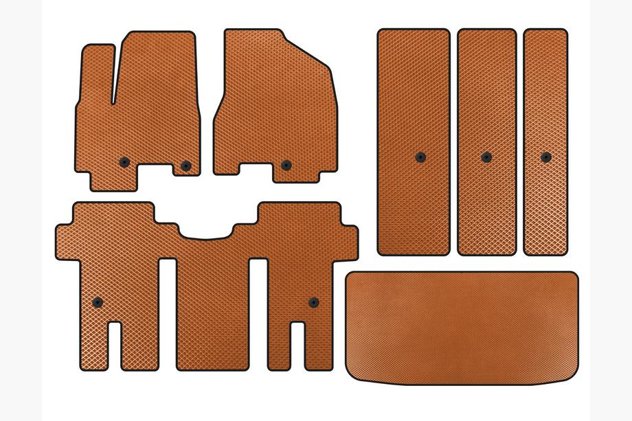 Kia Carnival 2014-2020 Tapis de sol EVA (habitacle complet, Orange) Image
