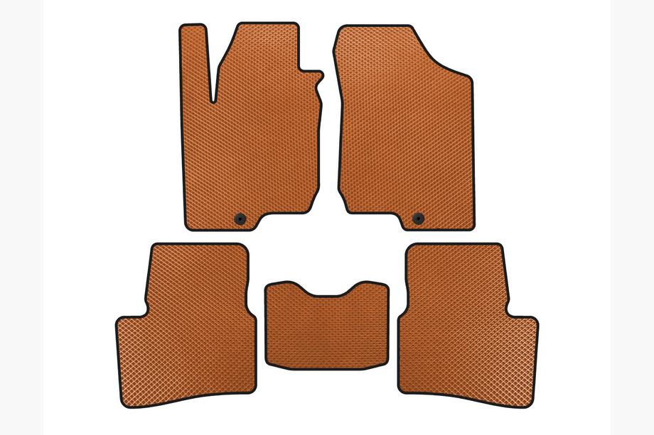 Kia Ceed 2007-2012 Tapis de sol EVA (HB, 3 Portes, Orange) Image