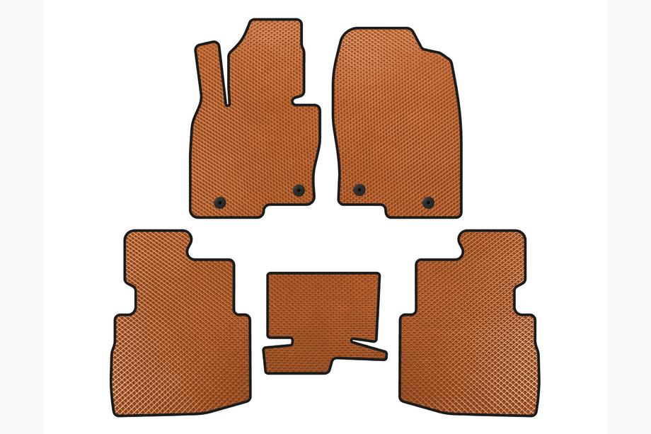 Mazda CX-9 2017- Tapis de sol EVA (2 Rangées, 7 Places, Orange) Image