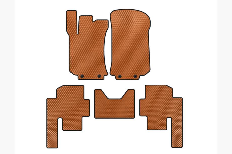 Mercedes R-class W251 2005-2017 Tapis de sol EVA (2 Rangées, Orange) Image