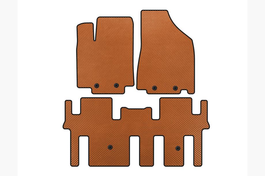 Nissan Pathfinder R52 2012-2021 Tapis de sol EVA (2 Rangées, Orange) Image