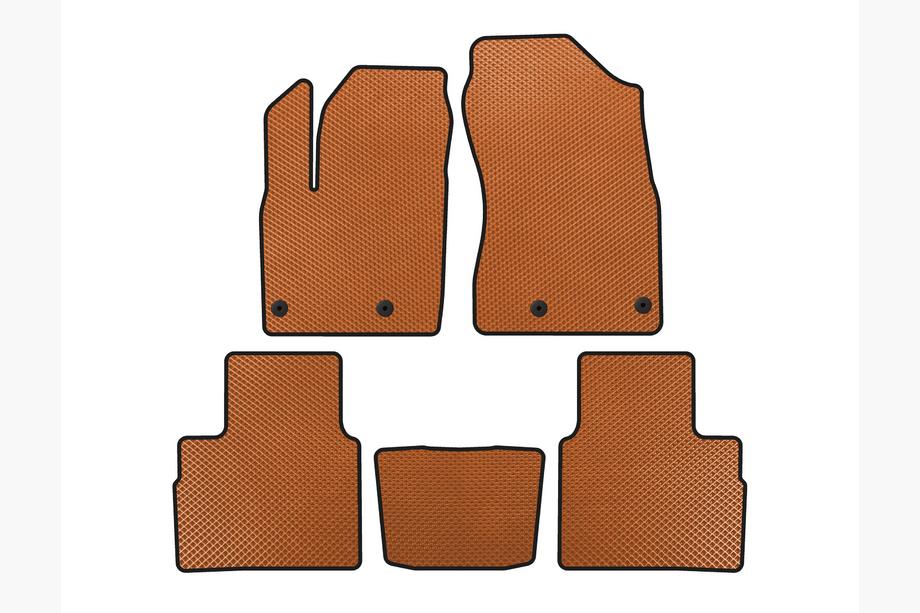 Nissan X-trail T33/Rogue 2022- Tapis de sol EVA (5 places, Orange) Photo 1