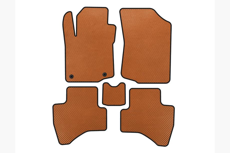 Peugeot 107 2005-2014 Tapis de sol EVA (HB, Orange) Image