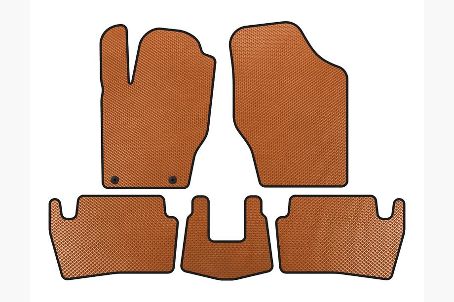 Peugeot 307 2001-2008 Tapis de sol EVA (2001-2005, HB, 5 Portes, Orange) Image