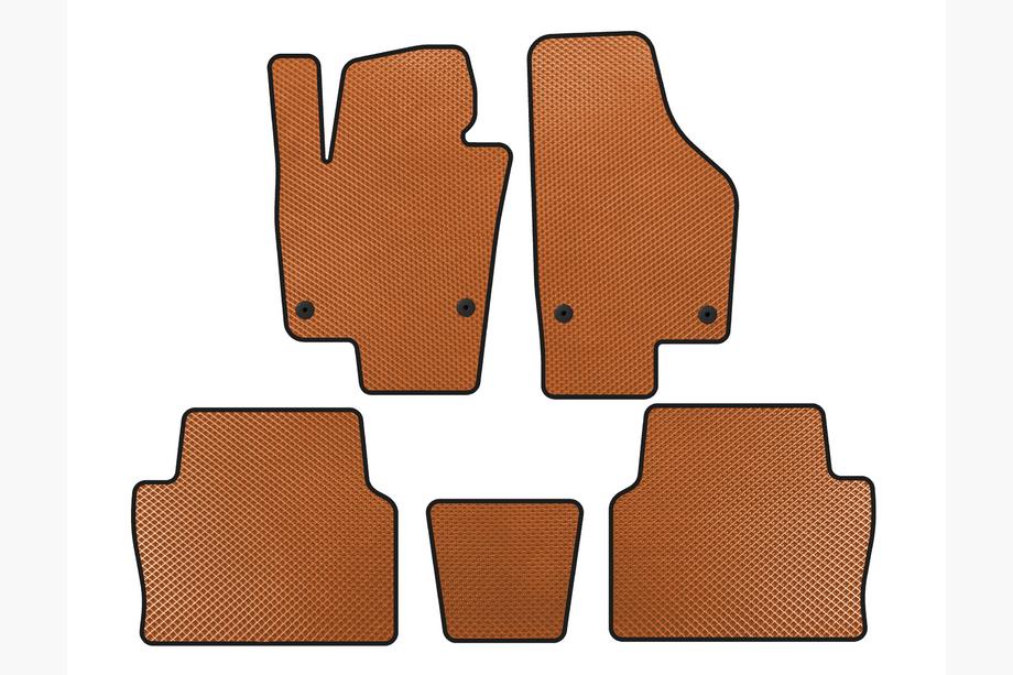 Seat Alhambra 2010- Tapis de sol EVA (2 Rangées, Orange) Image