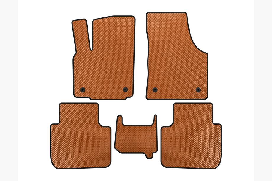 Volkswagen Atlas (Terramont) 2016- Tapis de sol EVA (2 Rangées, 7 Places, Orange) Photo 1