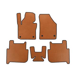 Tapis de sol EVA (2 Rangées, 2006-2010, 7 Places, Orange) Volkswagen Touran 2003-2010