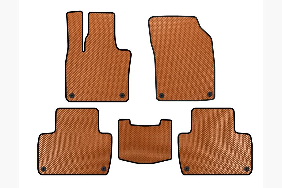 Volvo XC90 2015- Tapis de sol EVA (2 Rangées, Orange) Image