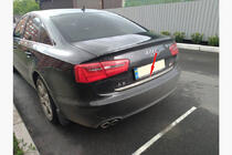 Audi A6 C7 2011-2017 Baguette de coffre inox Carmos - Acier Inoxydable Turc photo 7