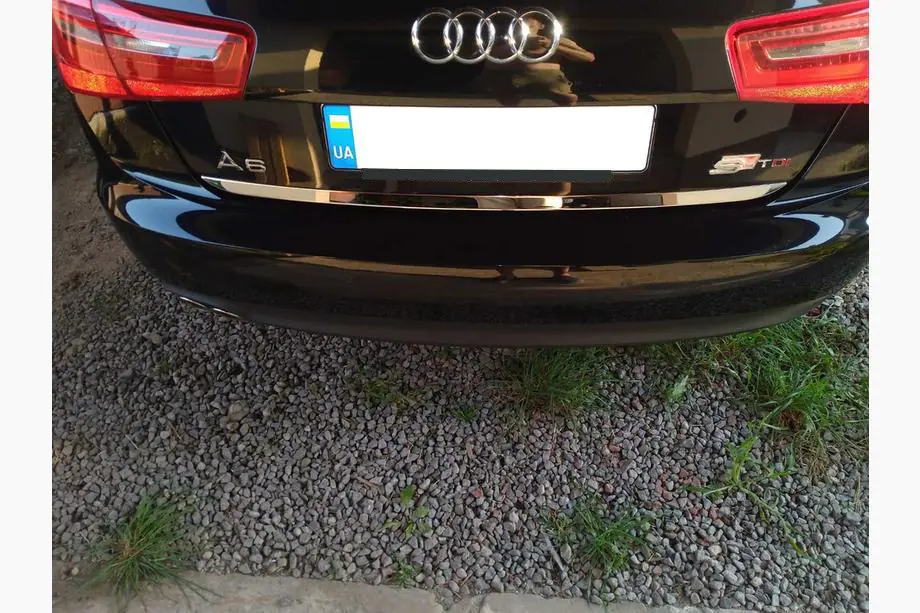 Audi A6 C7 2011-2017 Baguette de coffre inox Image