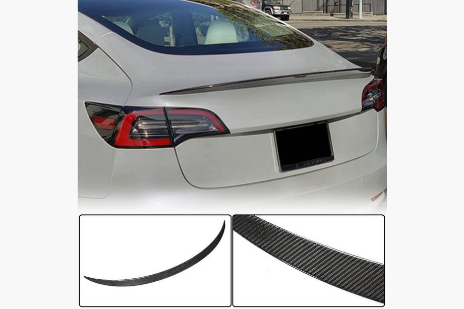 Tesla Model 3 2017- Aileron Arrière V8 (2017-2023, Carbone) Image