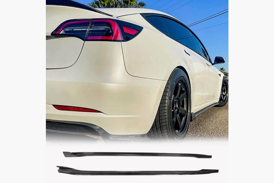 Tesla Model 3 2017- Seuils de porte carbone V2 (2016-2022) Image