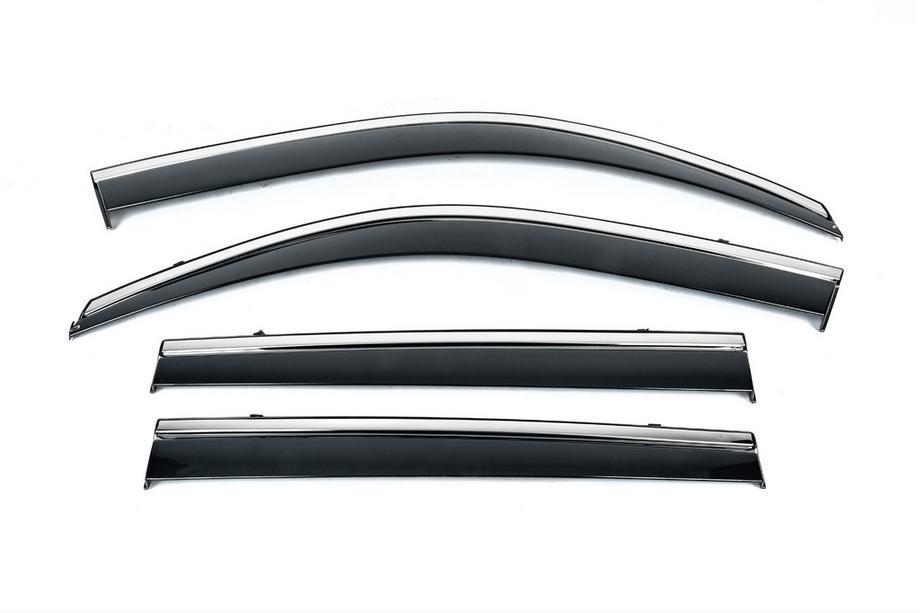 BMW X4 G02 2018- Deflecteurs de Vitres avec Moulure Chromee Niken Luxury (4 pcs) Image