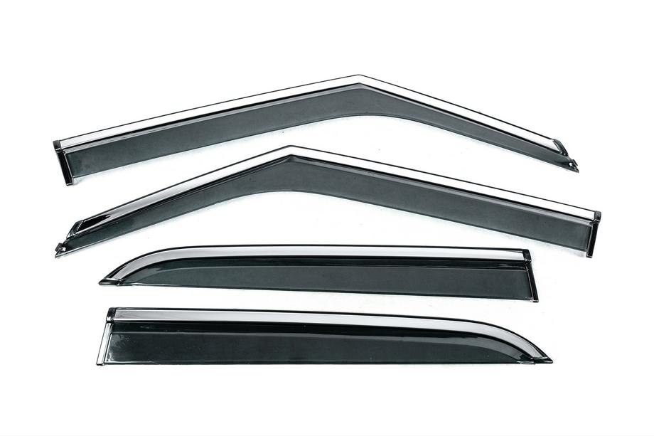 Chevrolet Blazer 2018-2023 Deflecteurs de Vitres avec Moulure Chromee Niken Luxury (4 pcs) Image