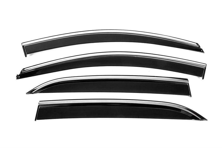 Chevrolet Equinox 2018-2025 Deflecteurs de Vitres avec Moulure Chromee Niken Luxury (4 pcs) Photo 1