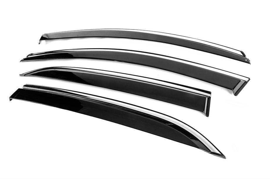Chevrolet Equinox 2018-2025 Deflecteurs de Vitres avec Moulure Chromee Niken Luxury (4 pcs) Photo 2
