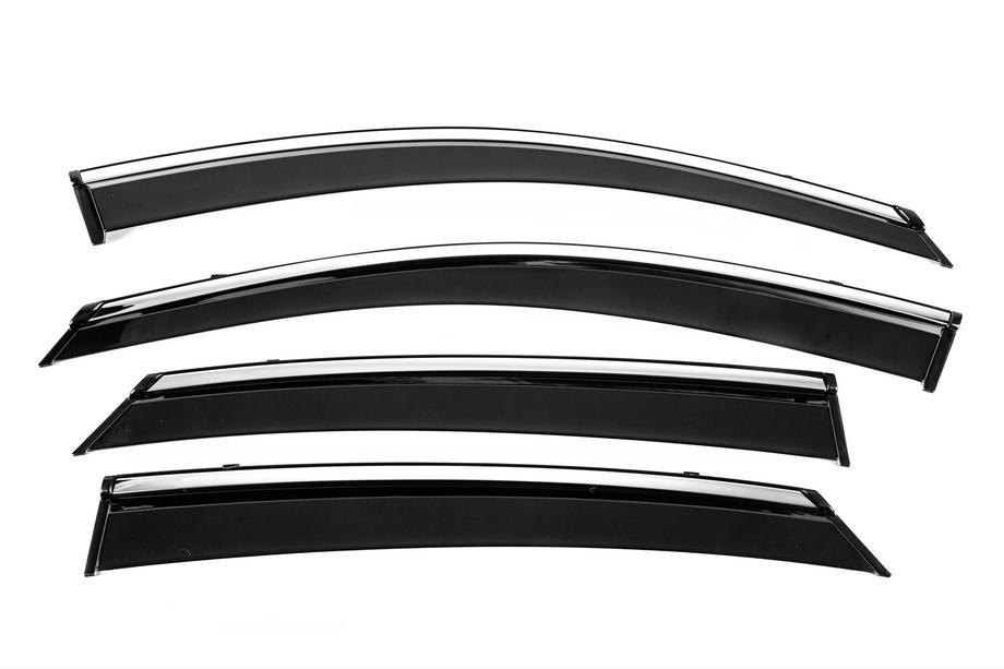 Hyundai Sonata DN8 2020- Deflecteurs de Vitres avec Moulure Chromee Niken Luxury (4 pcs) Image