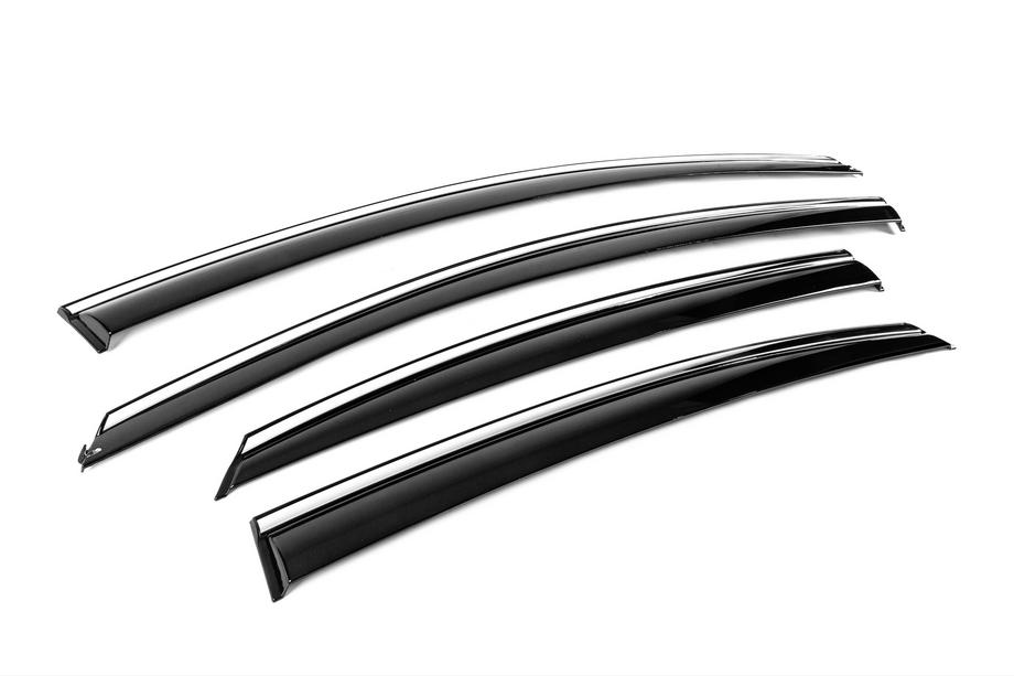 Hyundai Sonata LF 2014-2019 Deflecteurs de Vitres avec Moulure Chromee Niken Luxury (4 pcs) Photo 3