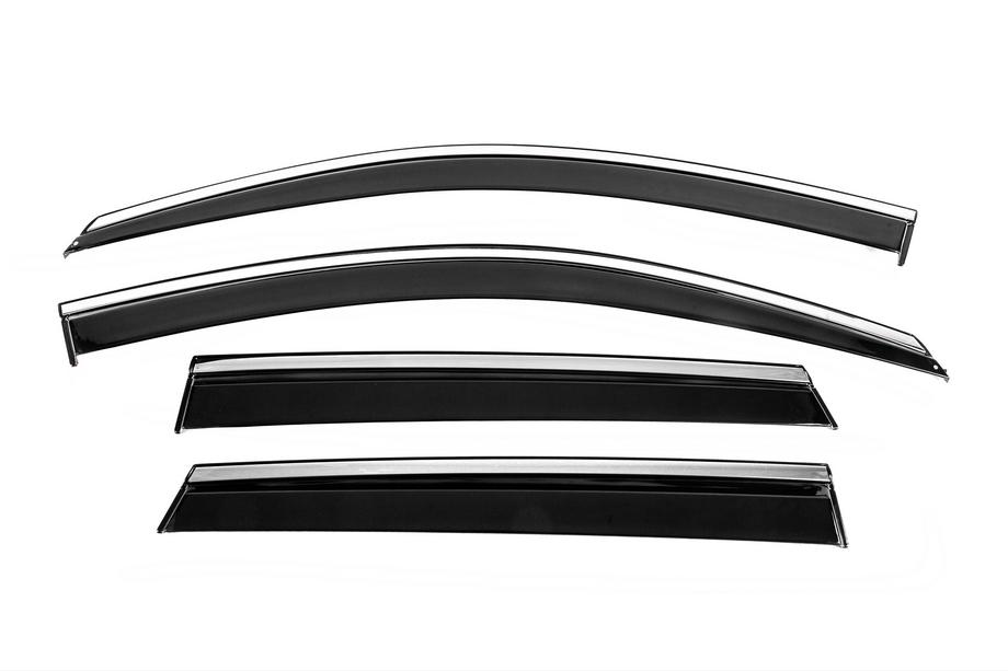 Seat Ateca 2016- Deflecteurs de Vitres avec Moulure Chromee Niken Luxury (4 pcs) Image