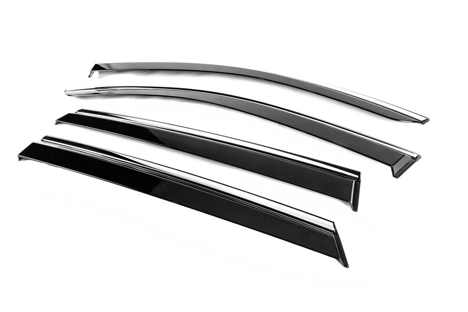 Subaru Outback 2019- Deflecteurs de Vitres avec Moulure Chromee Niken Luxury (4 pcs) Photo 2