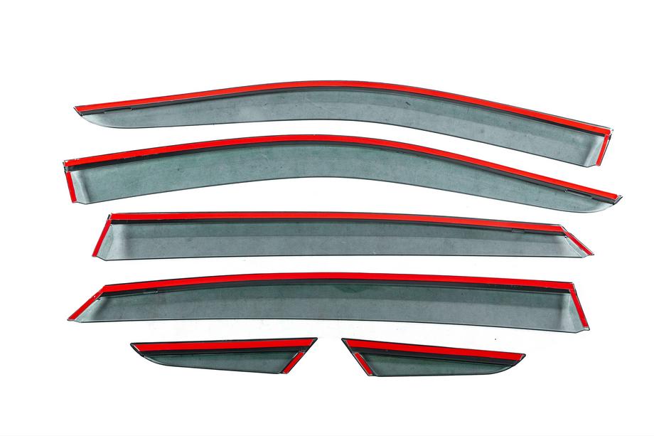 Toyota Venza 2020- Déflecteurs de vitres avec moulure chromée Niken Luxury (6 pcs) Photo 4