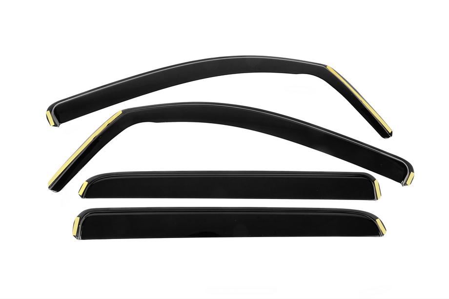 Toyota Tundra 2007-2021 Déflecteurs de vitres encastrés Niken Luxury (2014-2021, CrewMax/Crew Cab, 4 pcs) Image