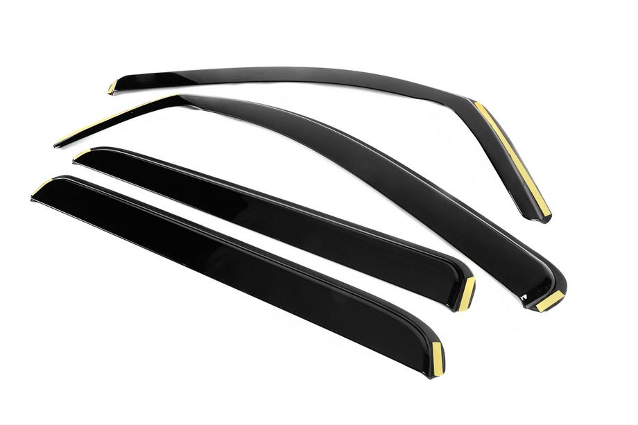 Toyota Tundra 2007-2021 Déflecteurs de vitres encastrés Niken Luxury (2014-2021, CrewMax/Crew Cab, 4 pcs) Photo 2
