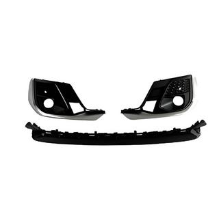 Grilles de phares antibrouillard avec grille inférieure de pare-chocs S-Style (2022+, 2+1 pcs, Noir)